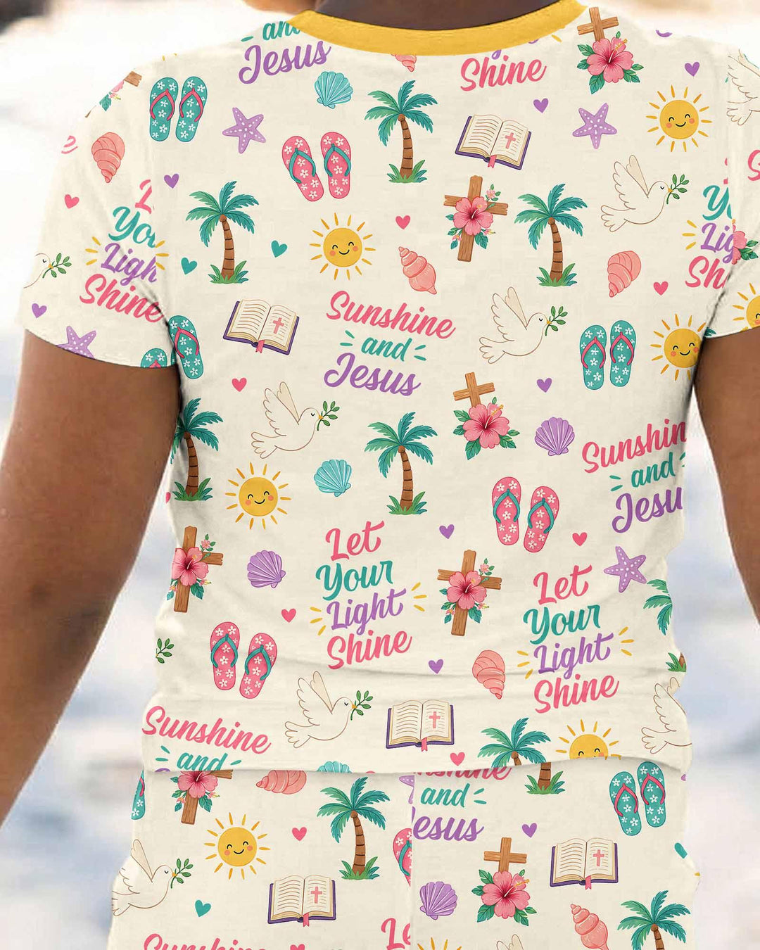 Zweiteiliges, kurzärmliges Pyjama-Set mit Marienkäfern