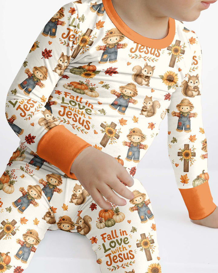 Fall For Jesus Bamboo Two Piece Long Sleeve Pajama Set