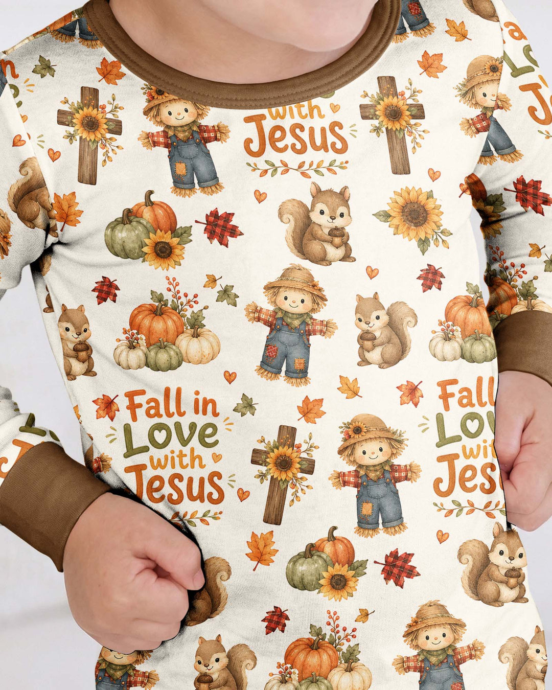 Fall For Jesus Bamboo Two Piece Long Sleeve Pajama Set