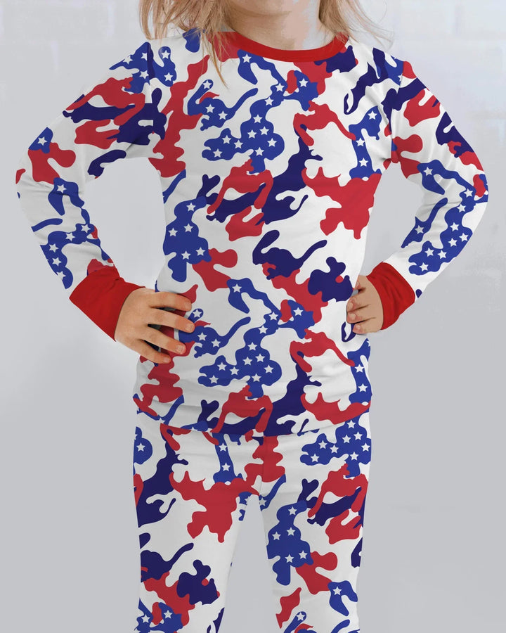 Zweiteiliges Langarm-Pyjama-Set mit Sommerfrüchten