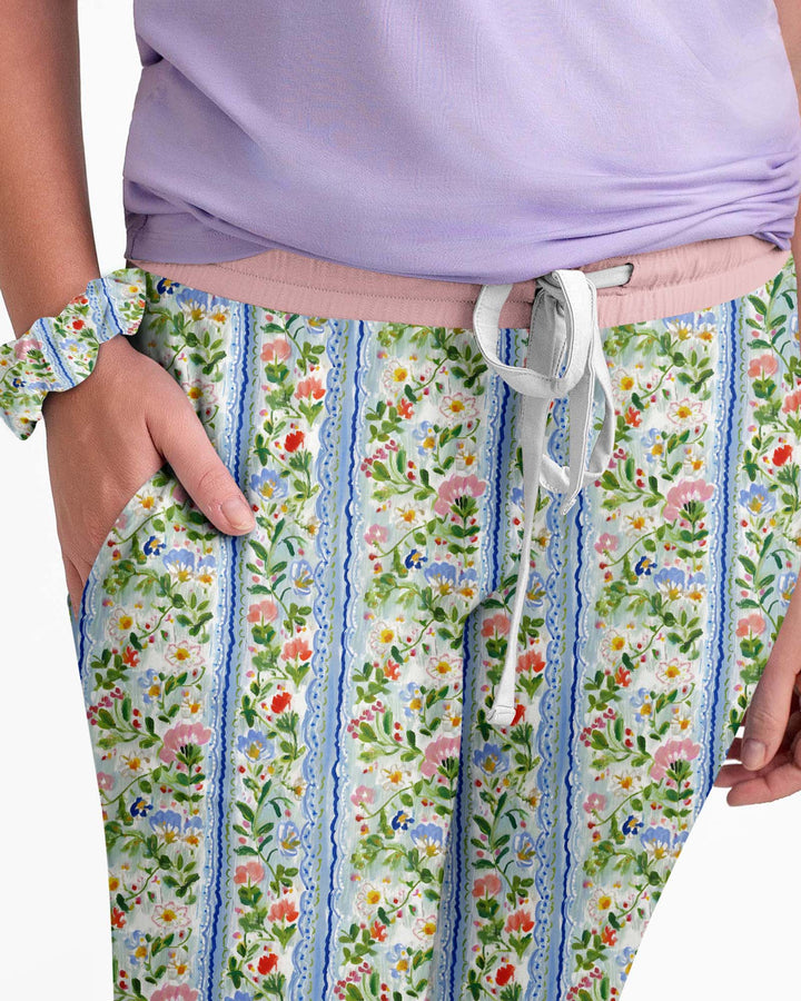 Paste Floral Girl Bamboo Women Pajama Set