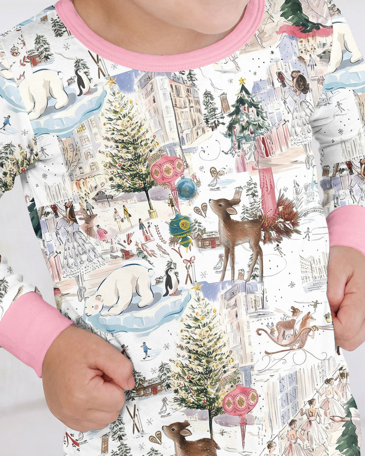 Enchanted Winter Wonderland Bamboo Two Piece Long Sleeve Pajama Set