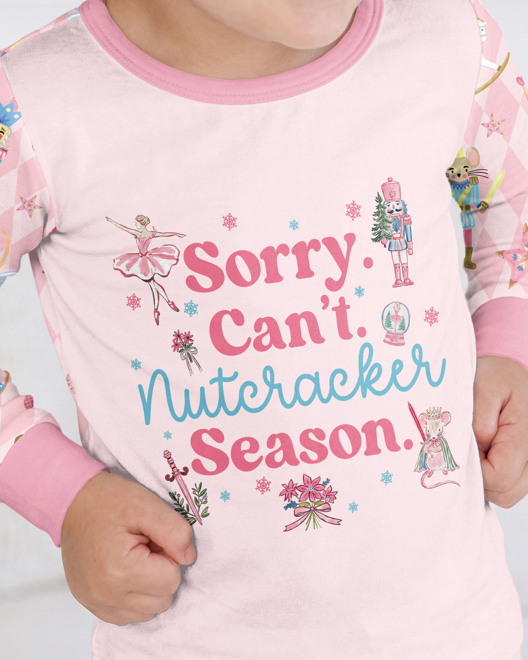 Sorry Can't Nutcracker Season Ballet Christmas Bamboo Two Piece Long Sleeve Pajama Set