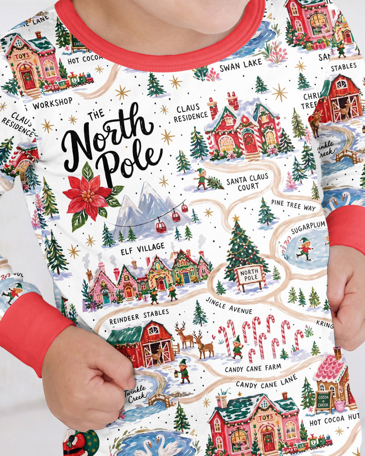 The North Pole Bamboo Two Piece Long Sleeve Pajama Set