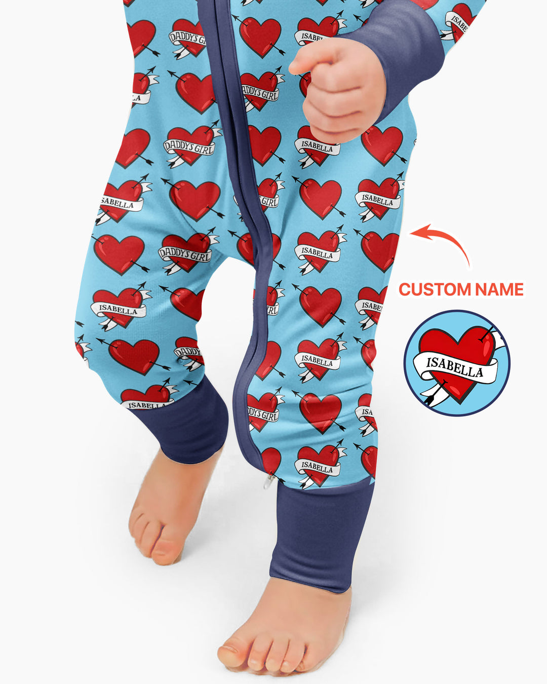 Gerippte Babykleidung mit individuellem Foto - Weich &amp; Skizzenhaft