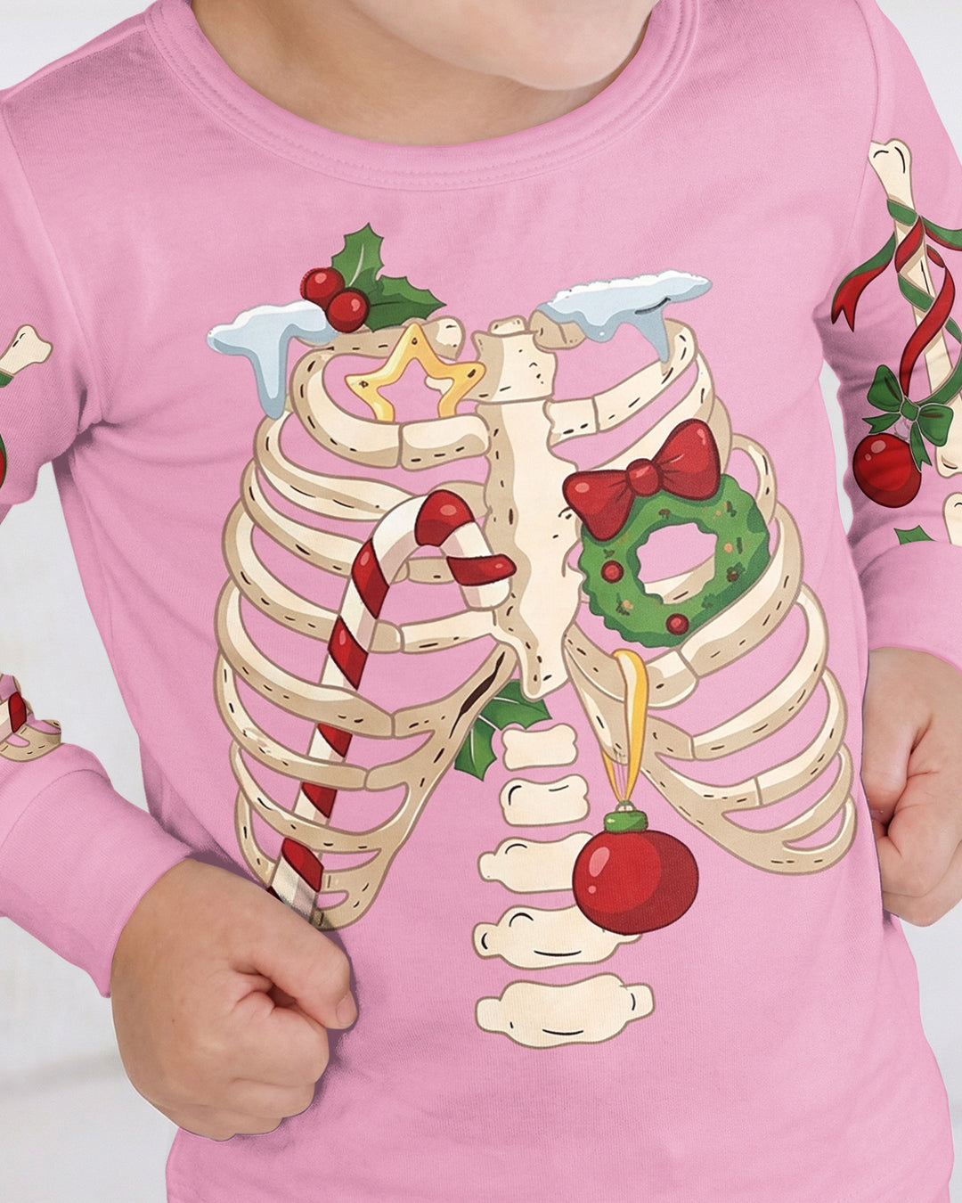 Spooky Merry Christmas Bamboo Two Piece Long Sleeve Pajama Set
