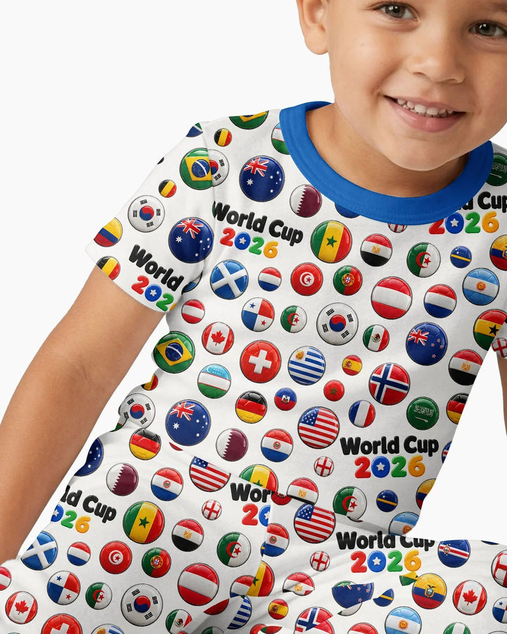 Zweiteiliges, kurzärmliges Pyjama-Set mit Marienkäfern