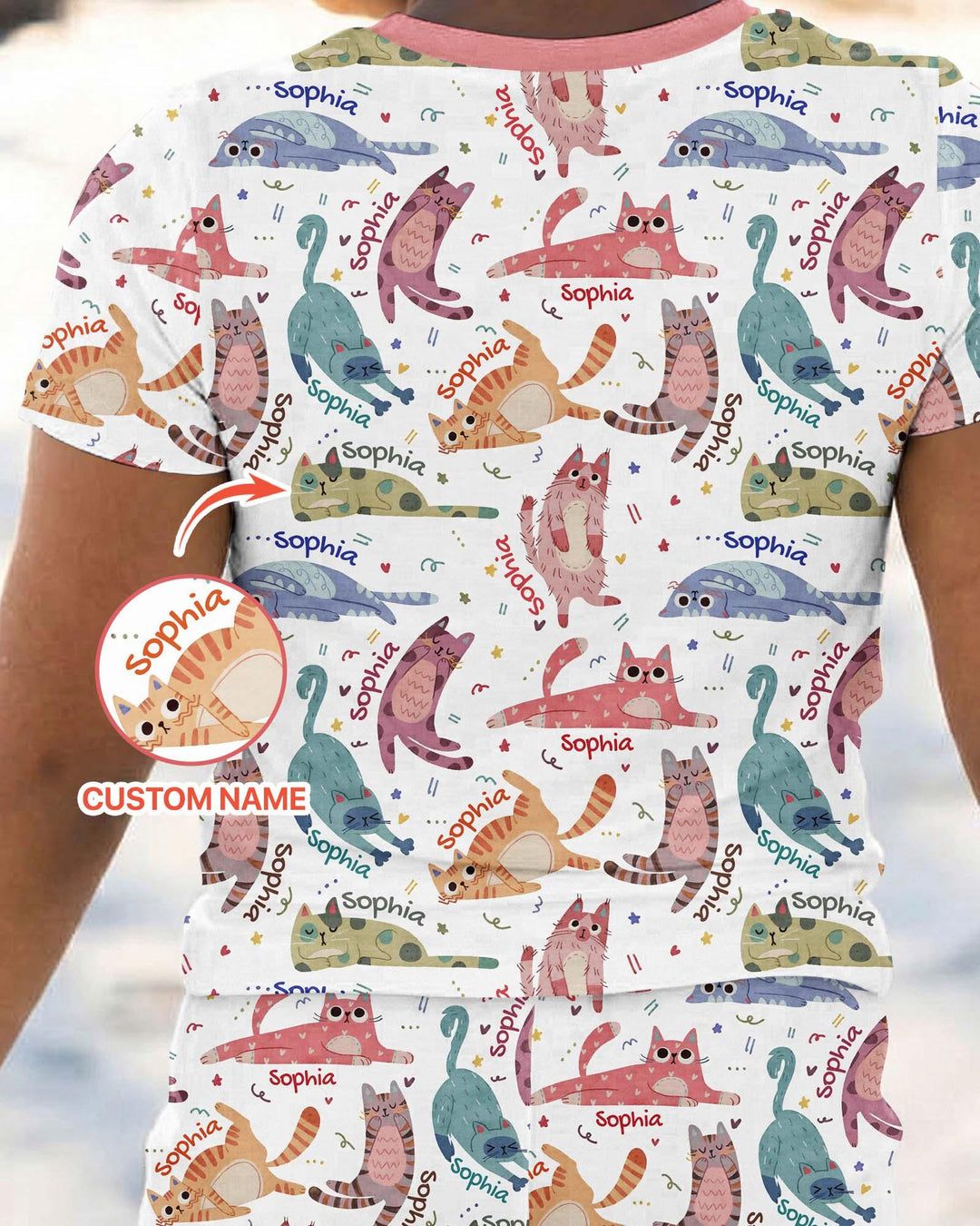 Zweiteiliges, kurzärmliges Pyjama-Set mit Marienkäfern