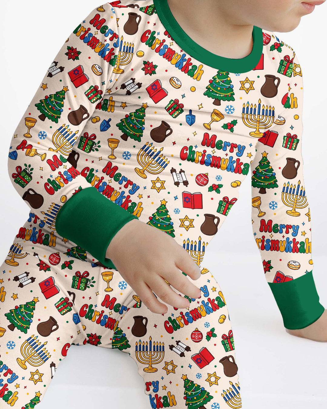 Merry Chrismukkah Bamboo Two Piece Long Sleeve Pajama Set