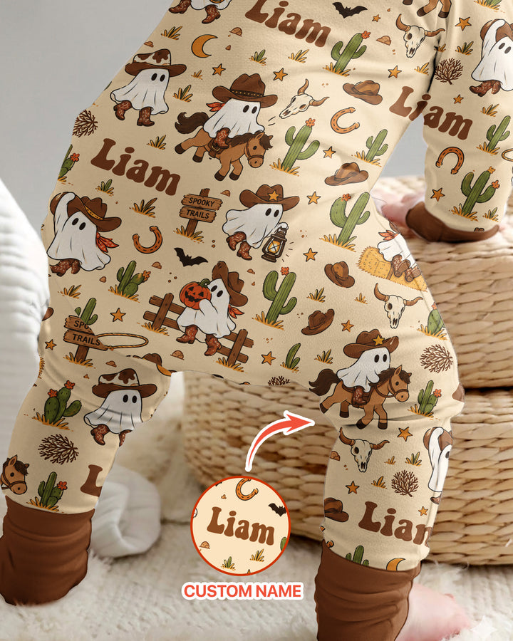 Cowboy Ghost Western Halloween Bamboo Convertible Zippy