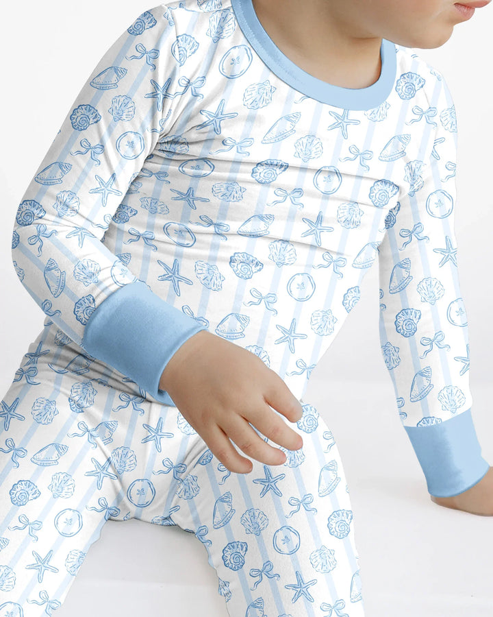 Zweiteiliges Langarm-Pyjama-Set mit Sommerfrüchten