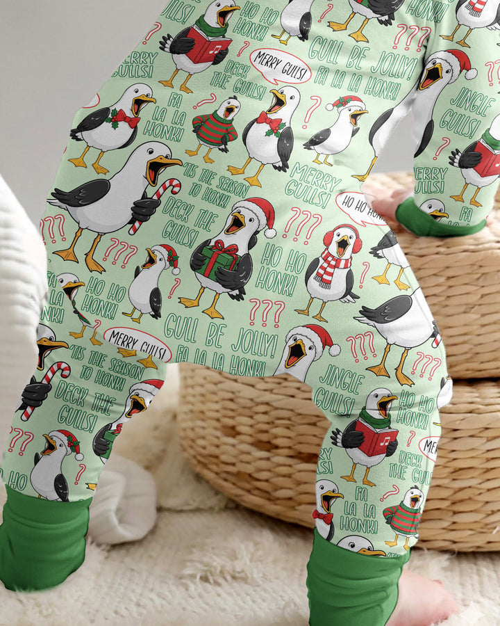 Funny Christmas Seagull Bamboo Convertible Zippy