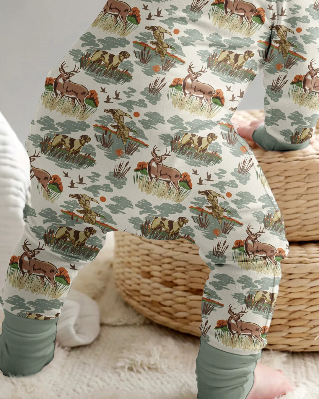Vintage Hunting Season Daddy& Me Matching Bamboo Convertible Zippy