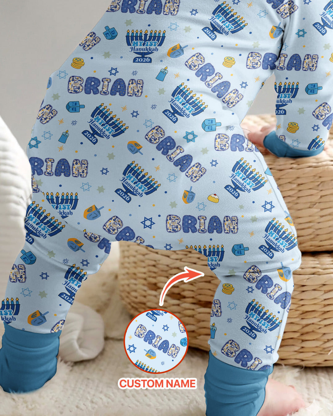 Gerippte Babykleidung mit individuellem Foto - Weich &amp; Skizzenhaft