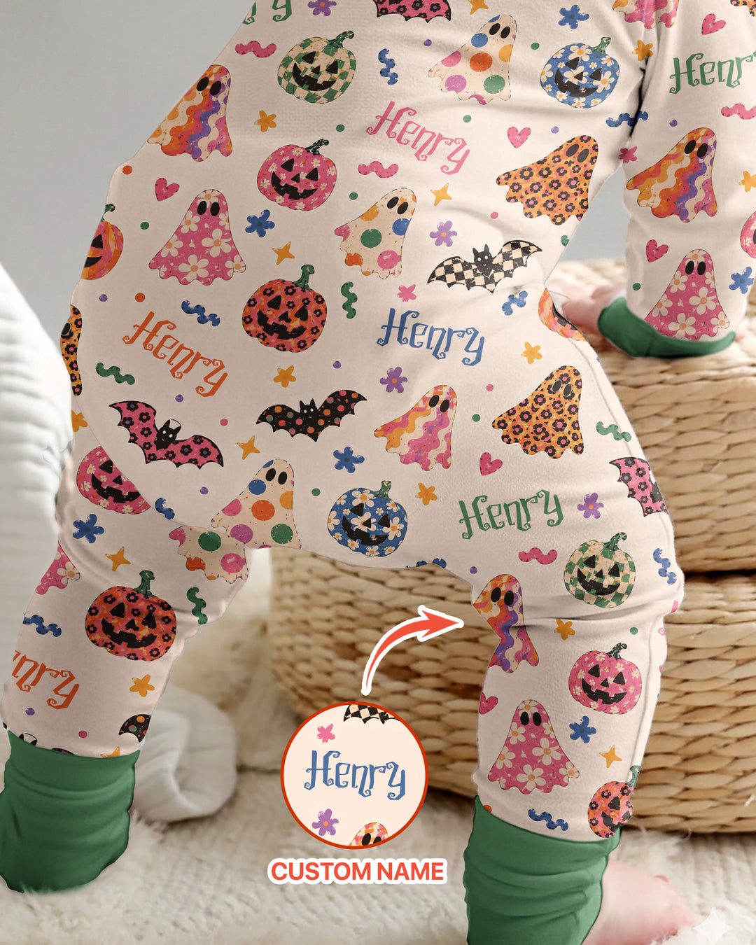 Funky Retro Halloween Bamboo Convertible Zippy