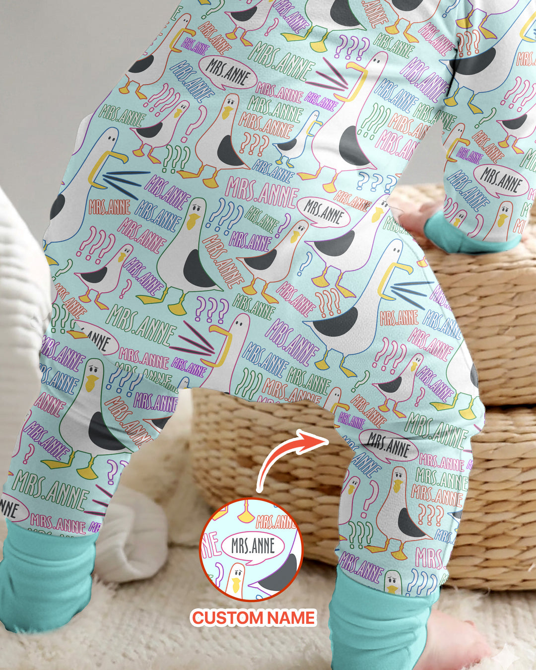 Teacher Teacher Teacher Funny Seagull Bamboo Convertible Zippy