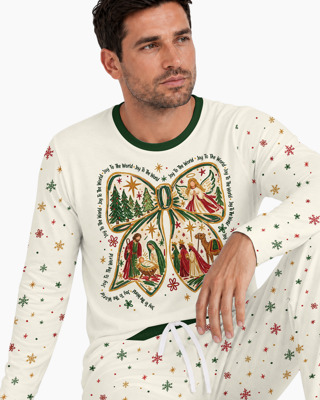 Joy To The World Bamboo Men's Pajama Set