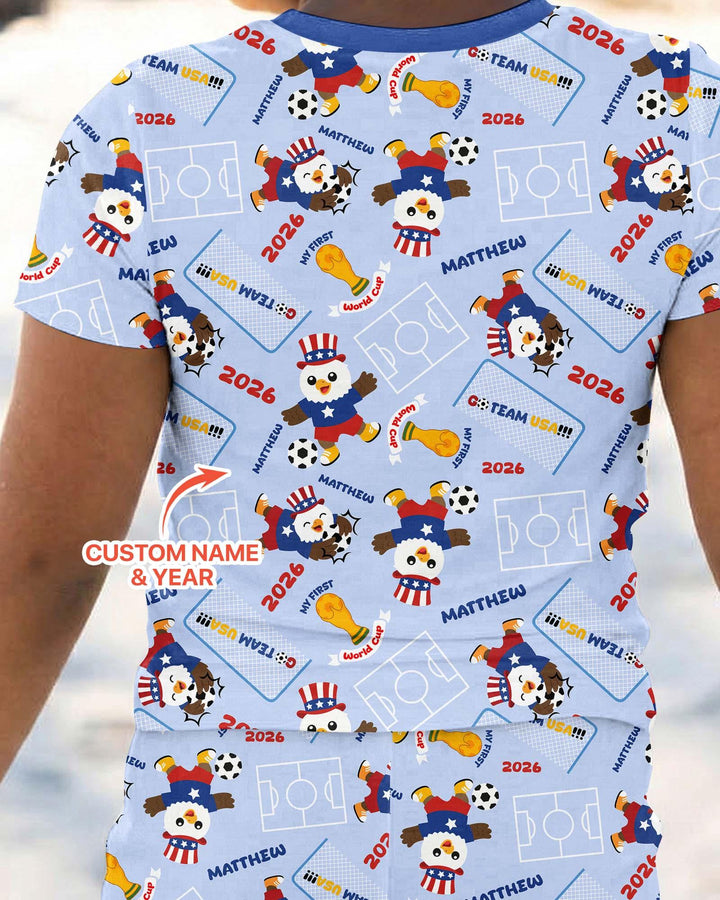 Zweiteiliges, kurzärmliges Pyjama-Set mit Marienkäfern