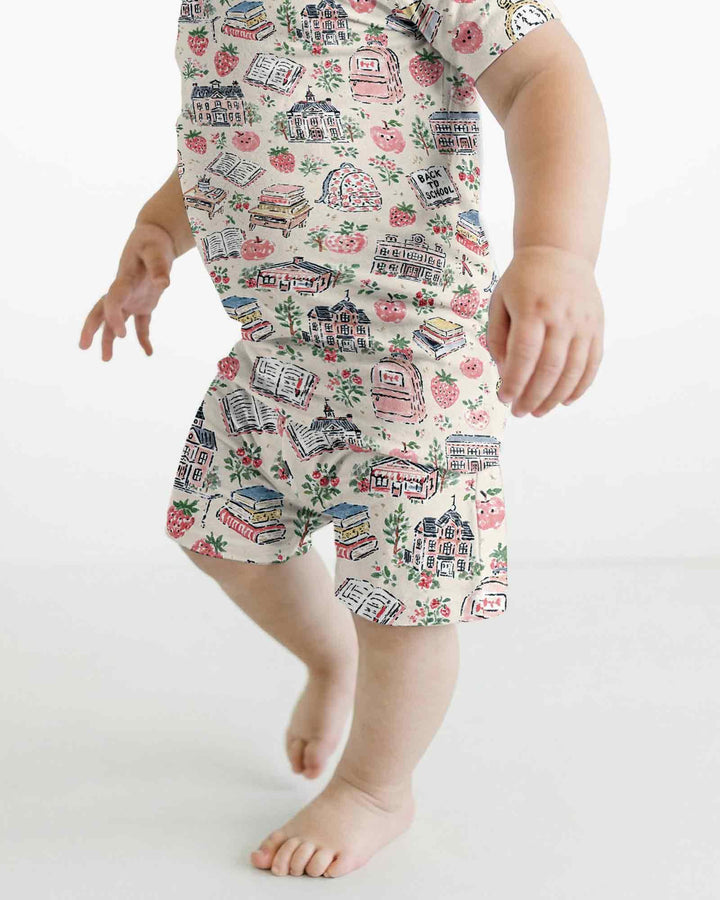 Schlafanzug-Set zweiteilig, kurze Ärmel, kurze Hose, Bambus