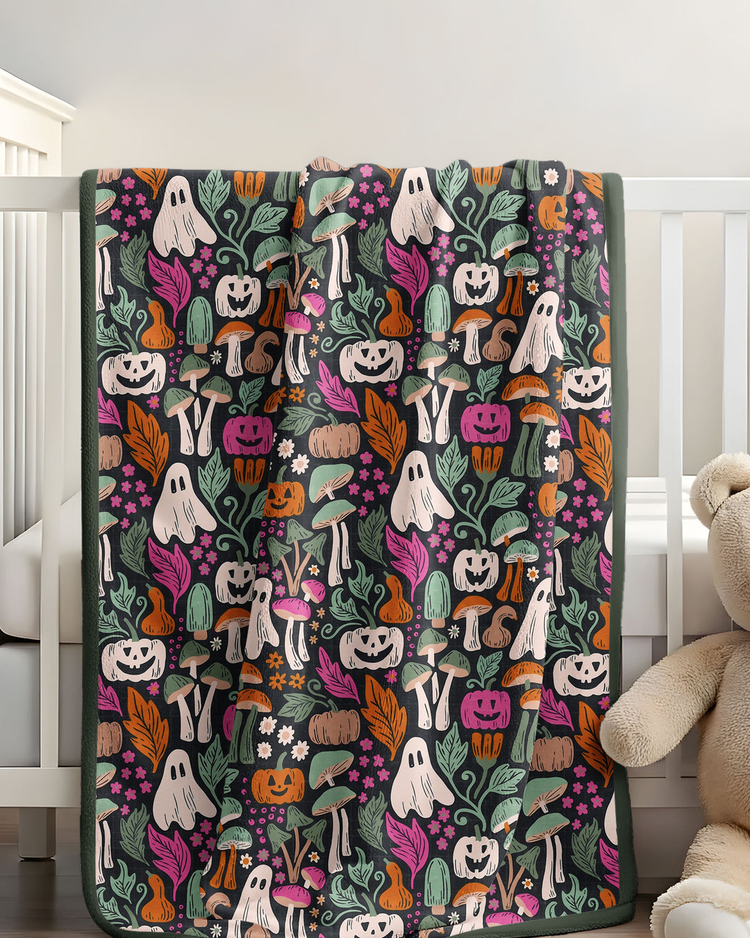 Dark Pumpkin Zona Bamboo Blanket