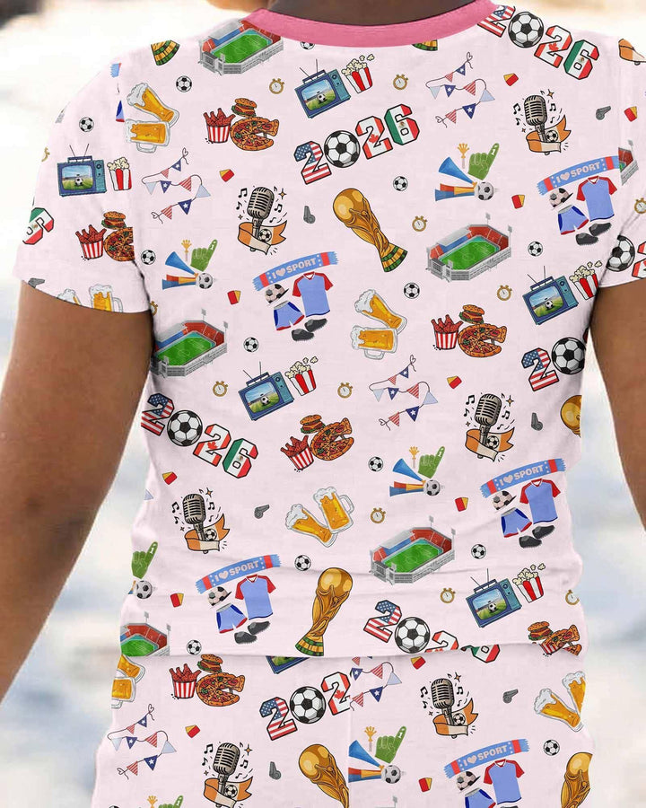 Zweiteiliges, kurzärmliges Pyjama-Set mit Marienkäfern