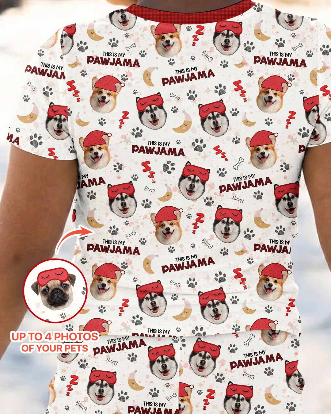 Zweiteiliges, kurzärmliges Pyjama-Set mit Marienkäfern
