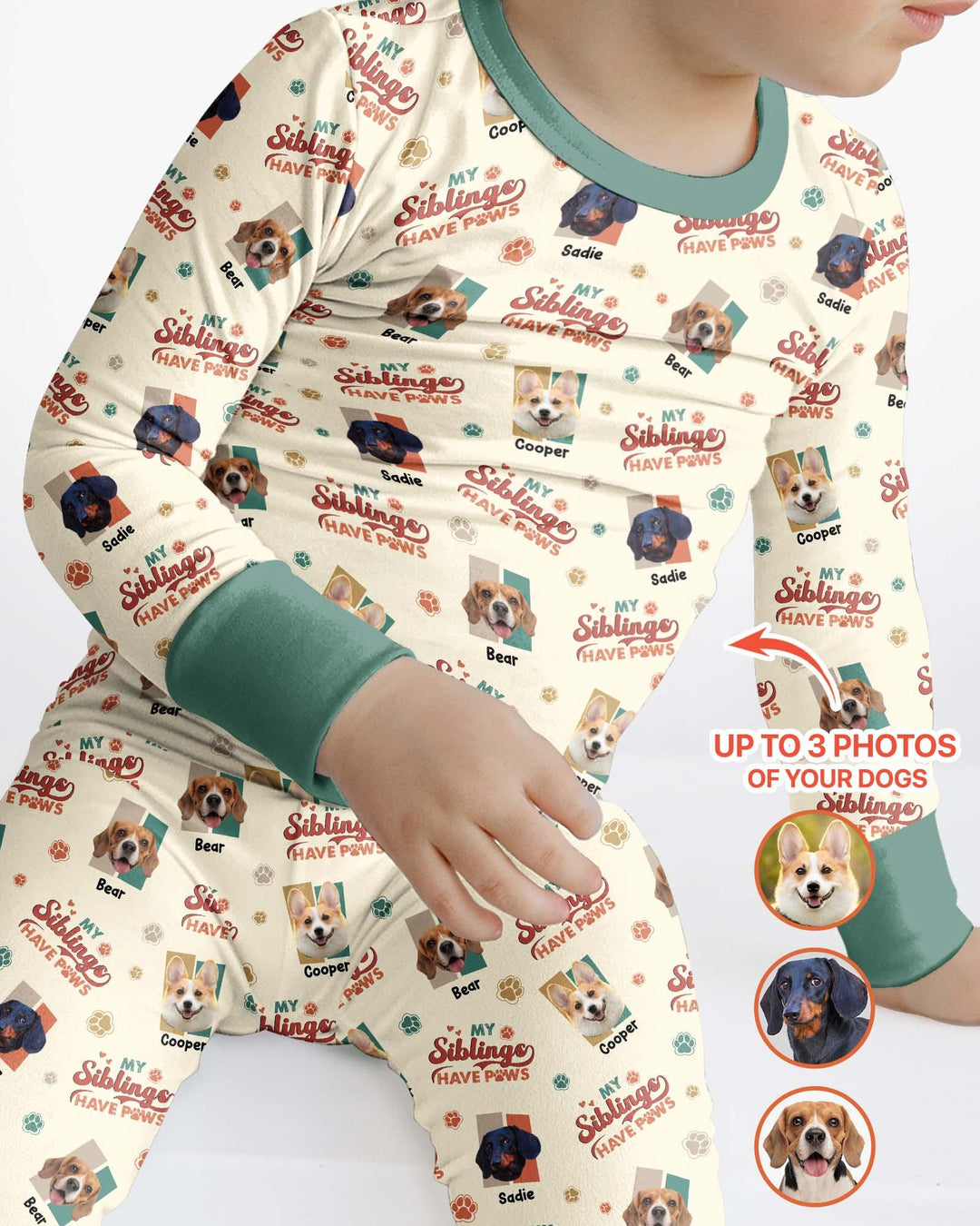 Zweiteiliges Langarm-Pyjama-Set mit Sommerfrüchten