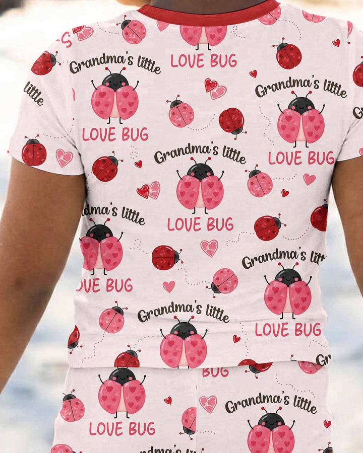 Grandma's Little Love Bug Bamboo Two Piece Short Sleeve Pajama Set