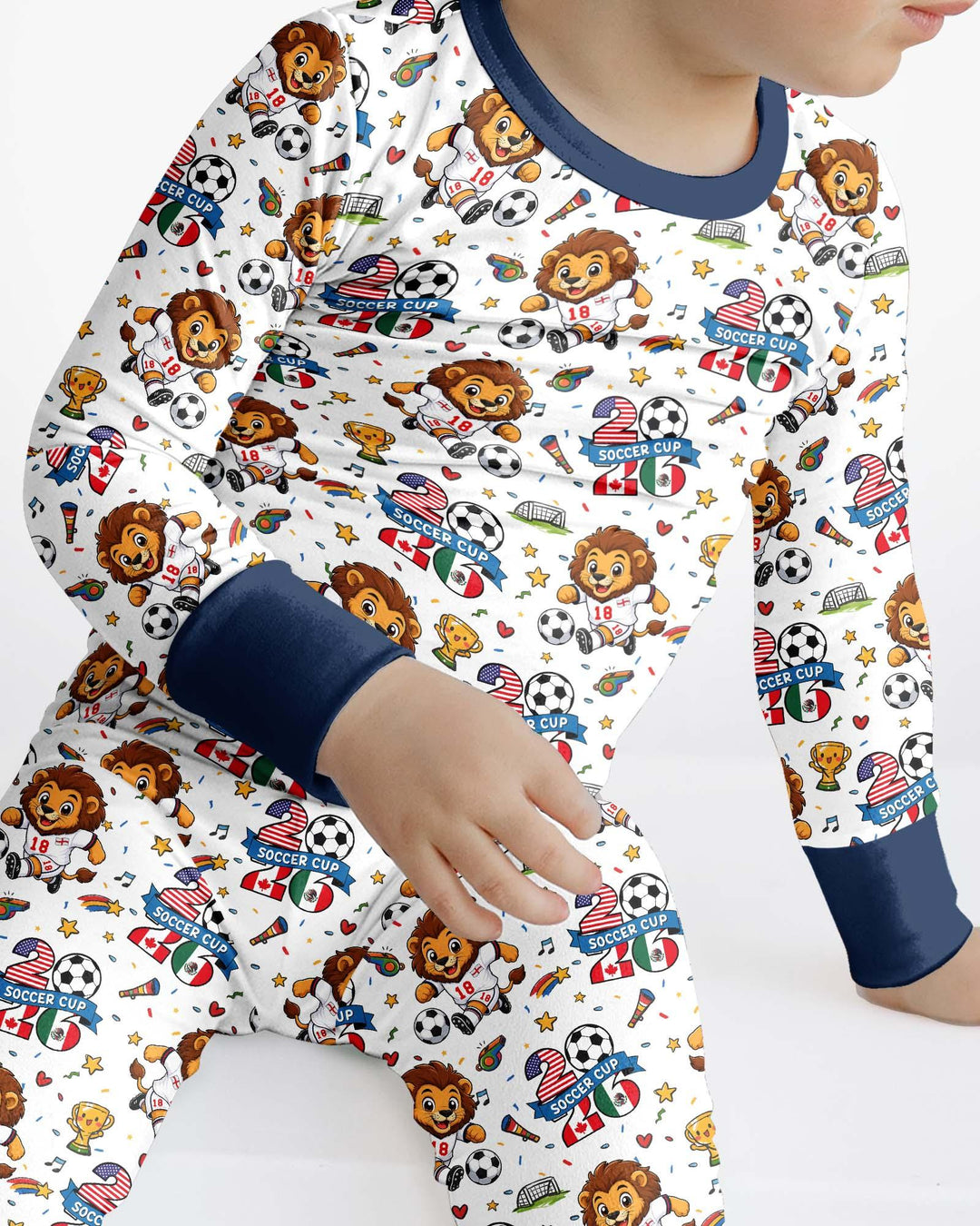 Zweiteiliges Langarm-Pyjama-Set mit Sommerfrüchten