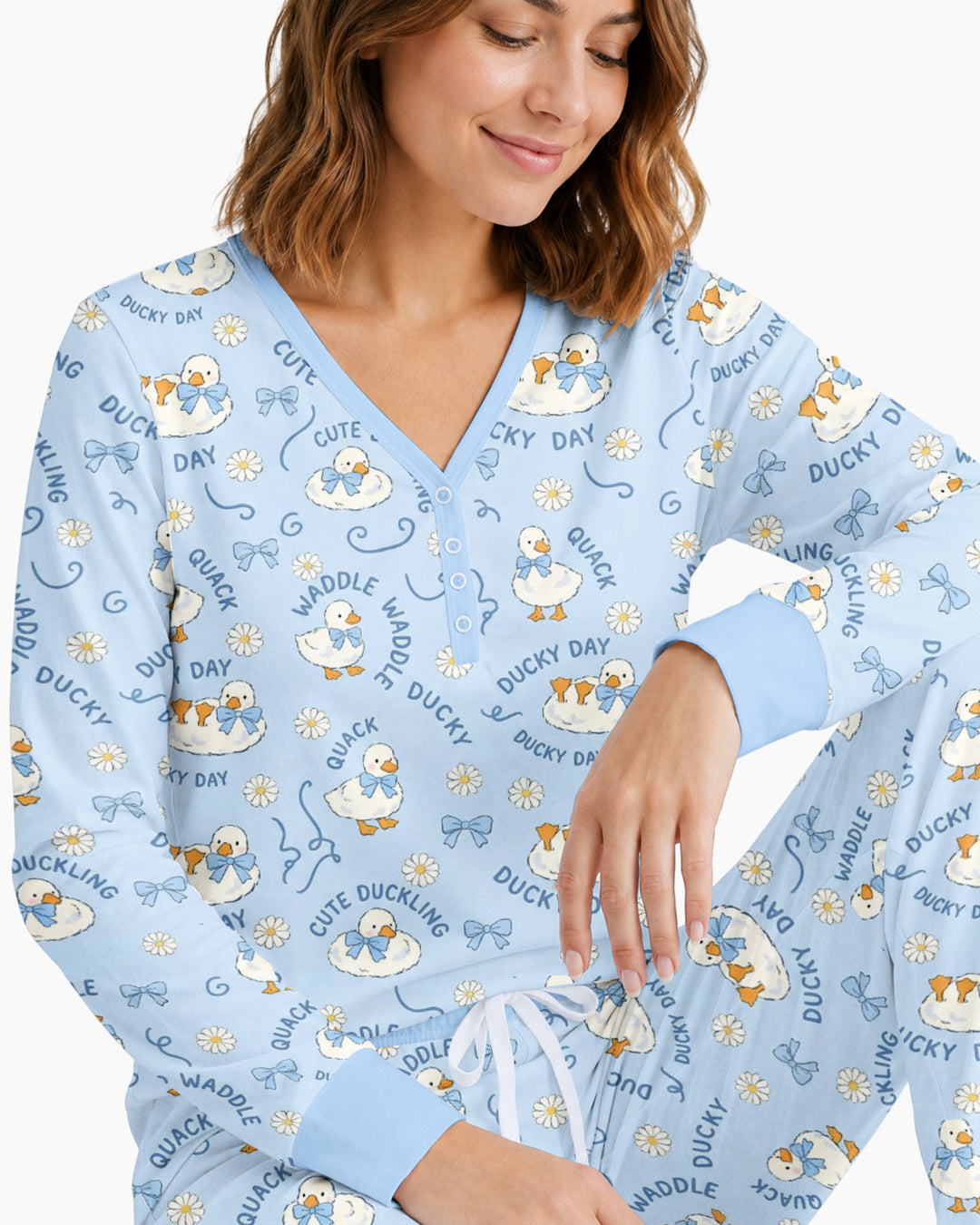 Happy Ducky Day Bamboo Women Pajama Set
