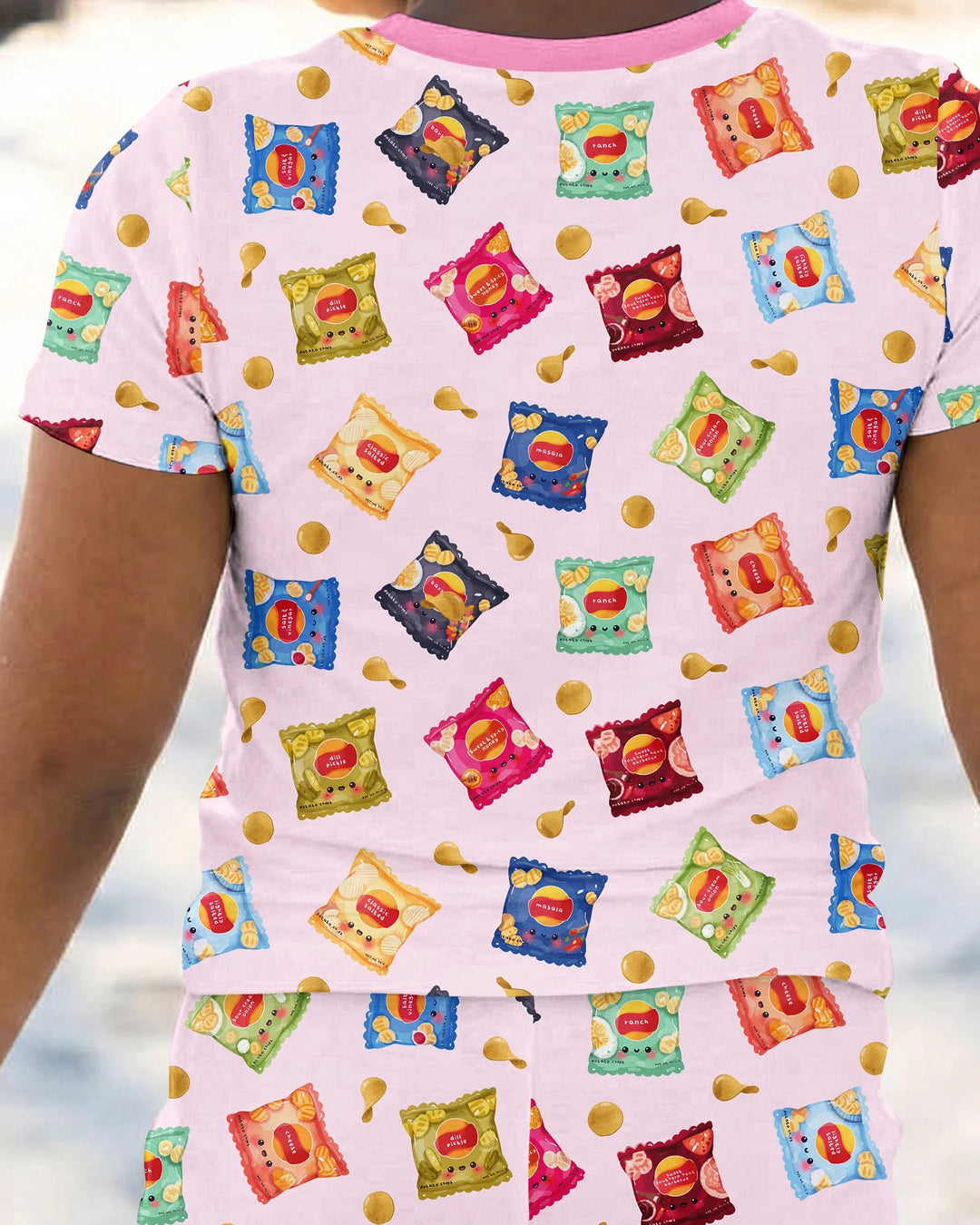 Zweiteiliges, kurzärmliges Pyjama-Set mit Marienkäfern