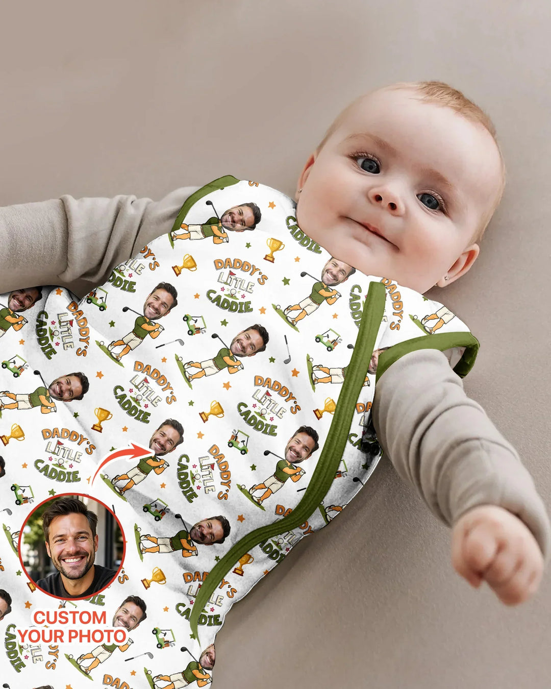 Schlafsack aus Bambus-Musselin – personalisierbar