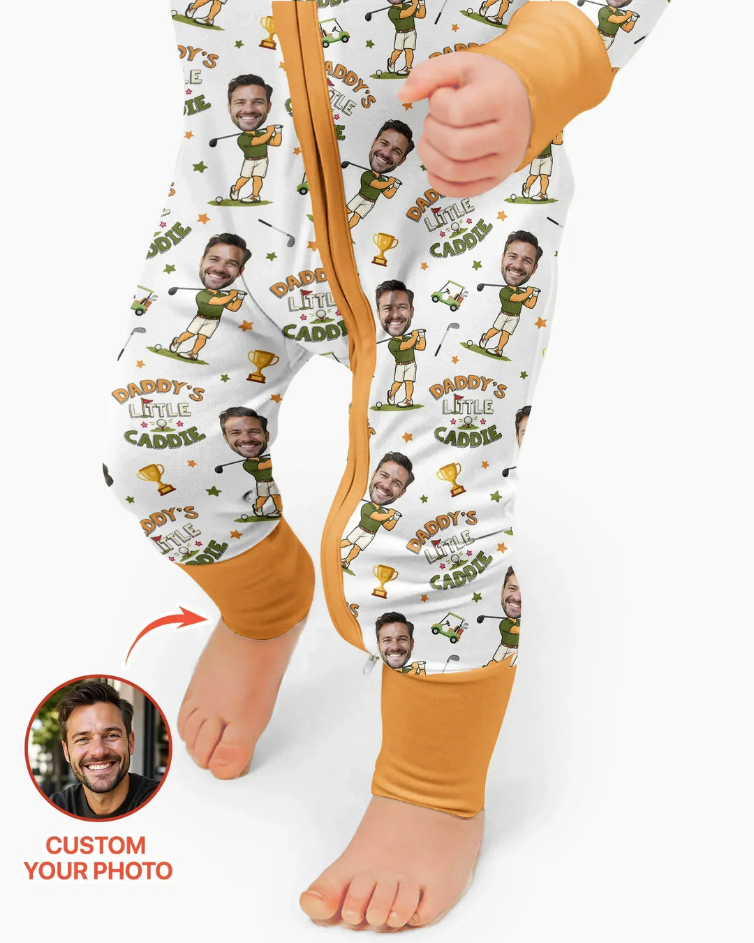 Gerippte Babykleidung mit individuellem Foto - Weich &amp; Skizzenhaft