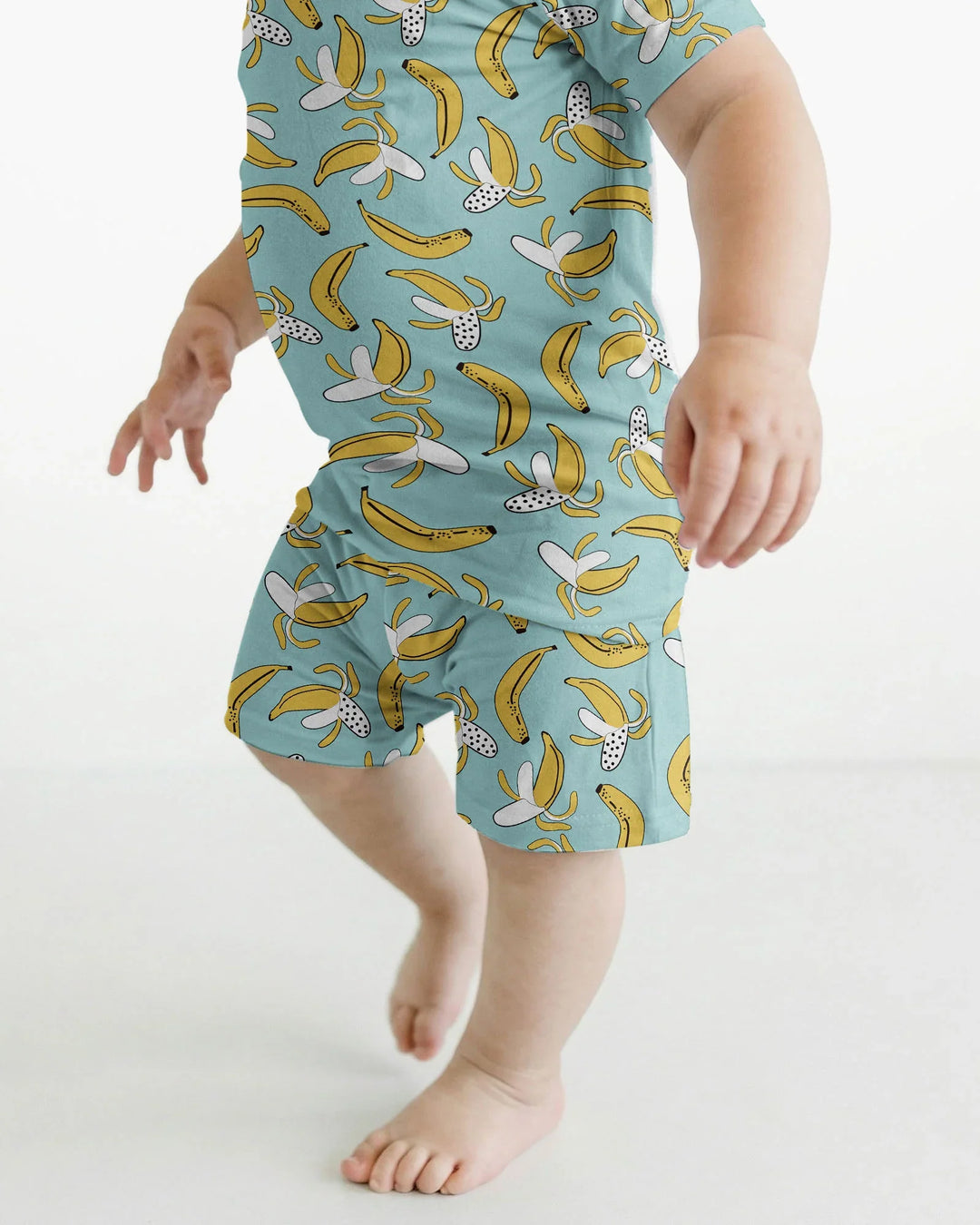 Bananas Bamboo Two Piece Short Sleeve Shorts Pajama Set
