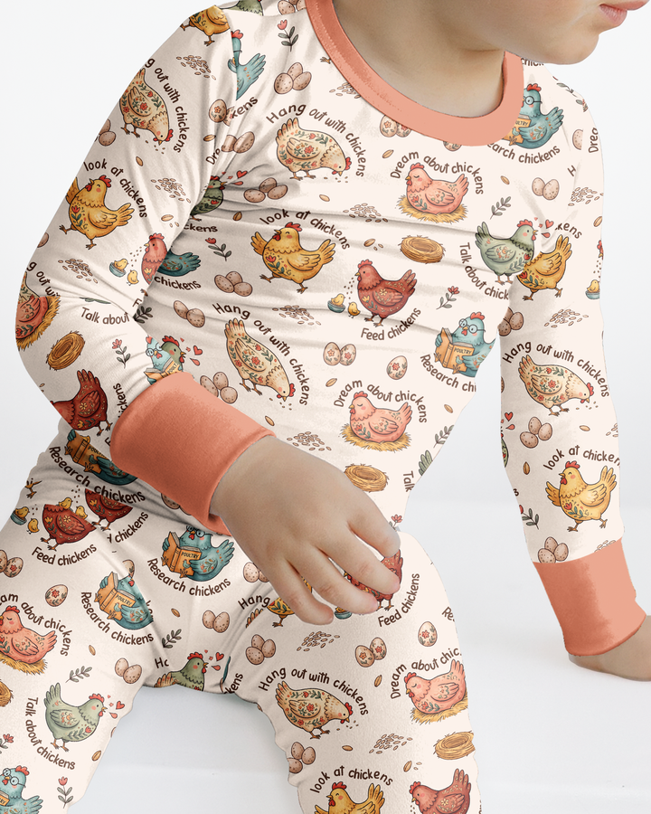 Zweiteiliges Langarm-Pyjama-Set mit Sommerfrüchten