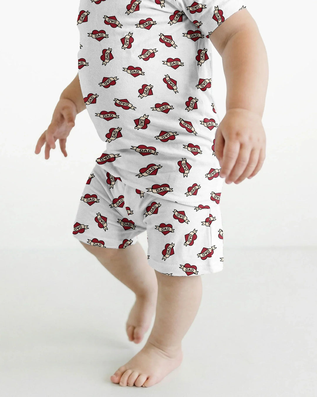 Template Zweiteiliges Pyjama-Set mit kurzen Ärmeln und Shorts