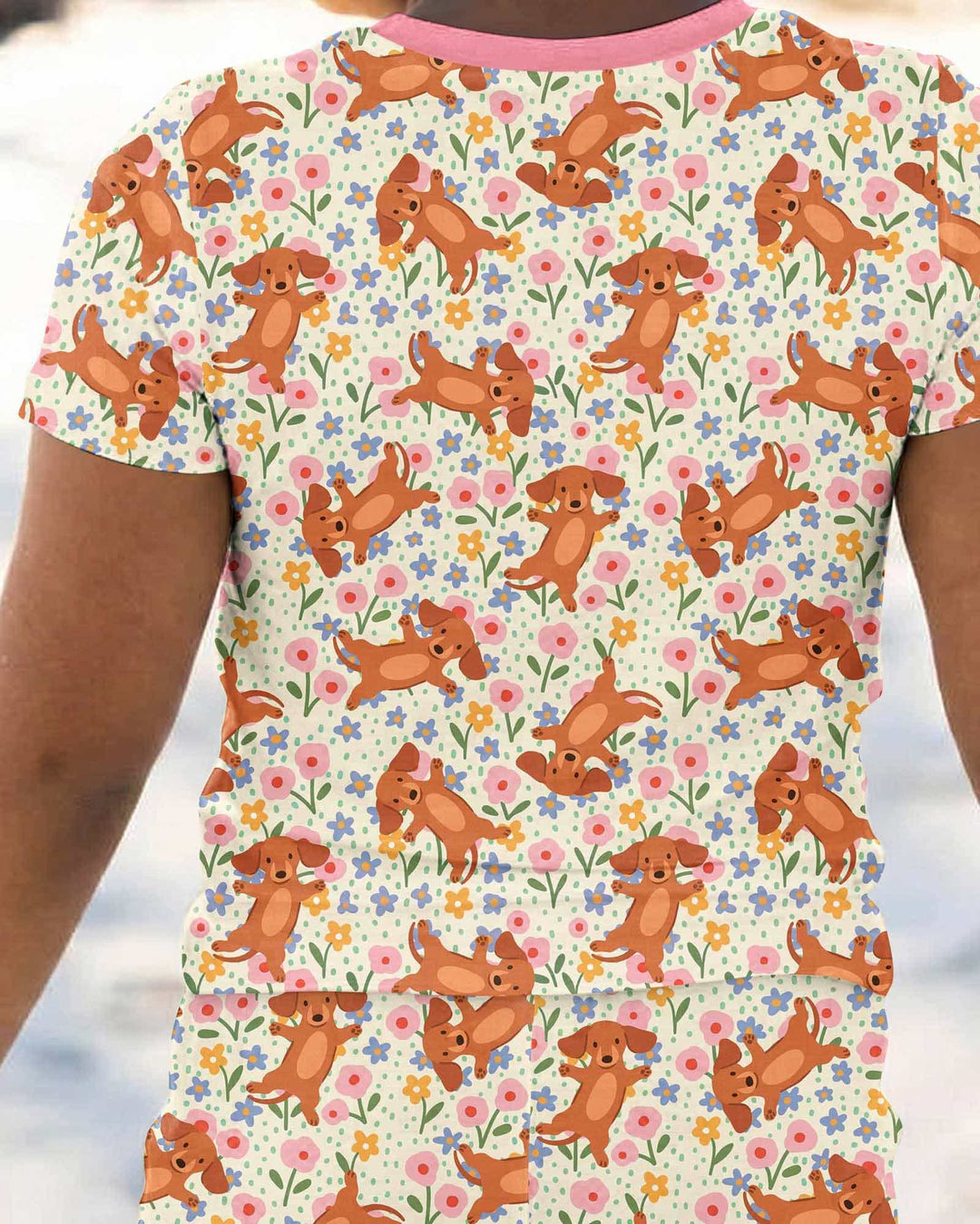 Zweiteiliges, kurzärmliges Pyjama-Set mit Marienkäfern