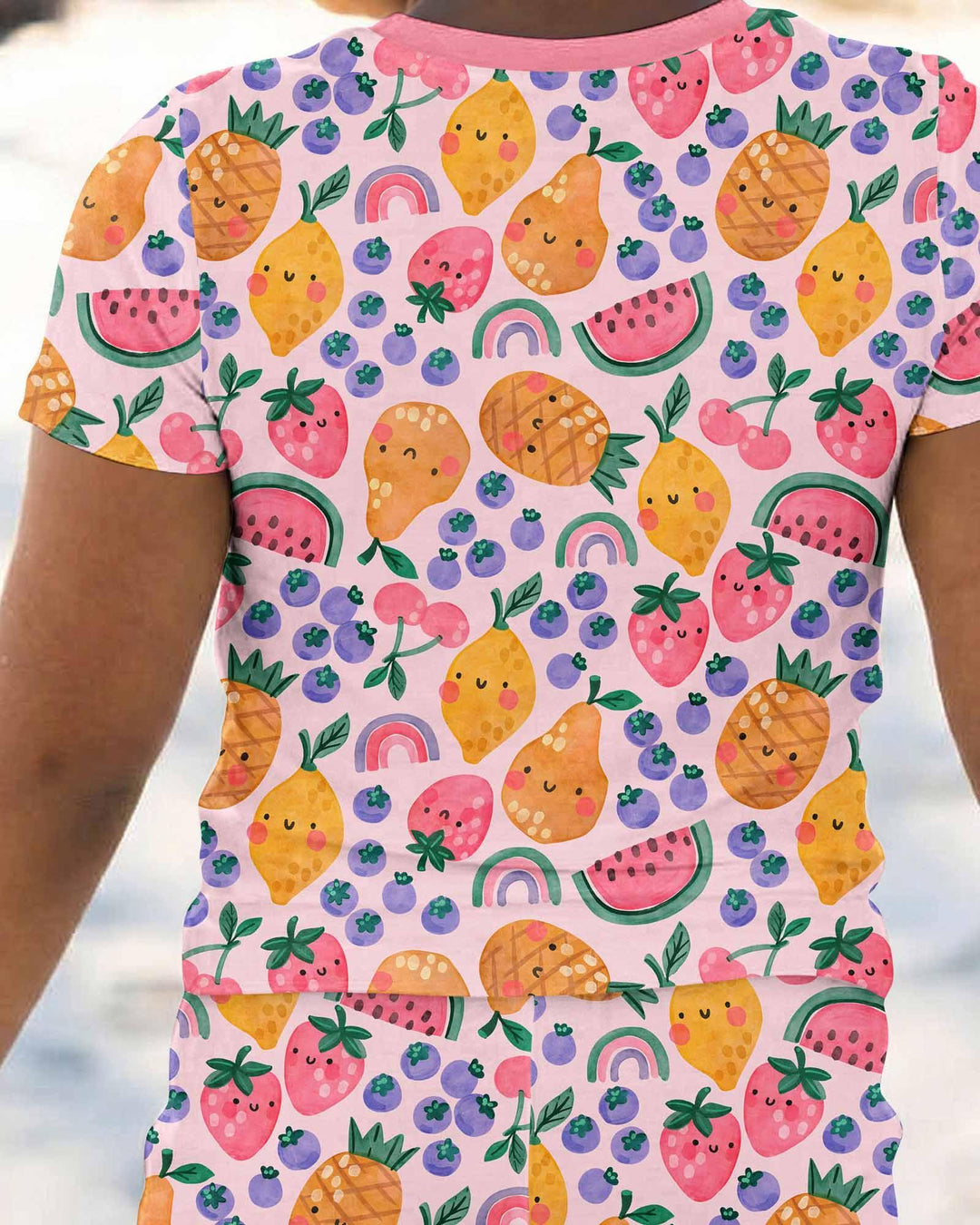 Zweiteiliges, kurzärmliges Pyjama-Set mit Marienkäfern