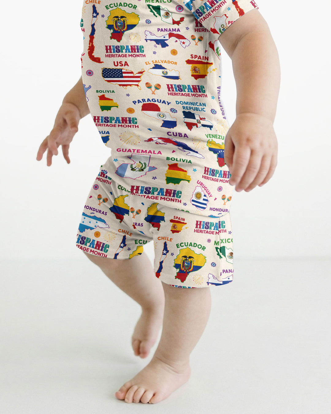 Schlafanzug-Set zweiteilig, kurze Ärmel, kurze Hose, Bambus
