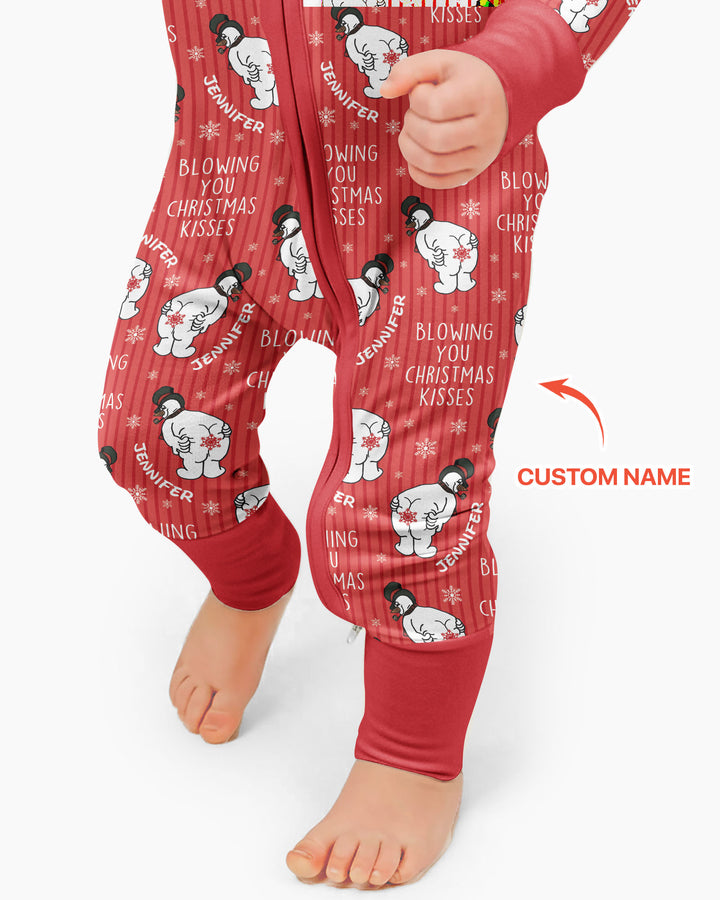Blowing You Christmas Kisses Bamboo Convertible Zippy
