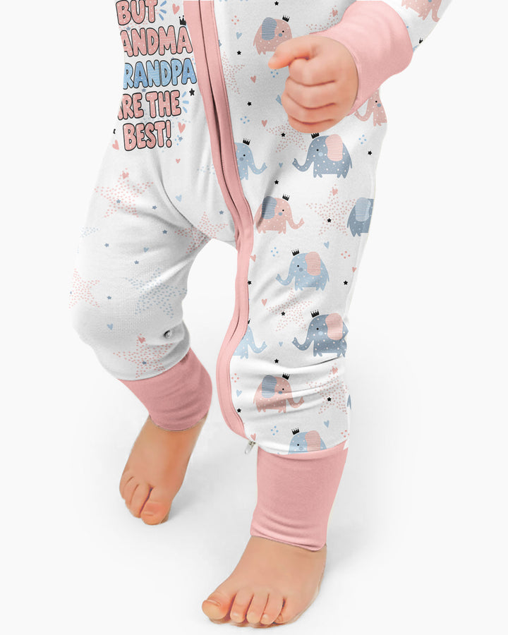 I Love Mommy & Daddy, but Grandma & Grandpa Are the Best! Bamboo Convertible Zippy