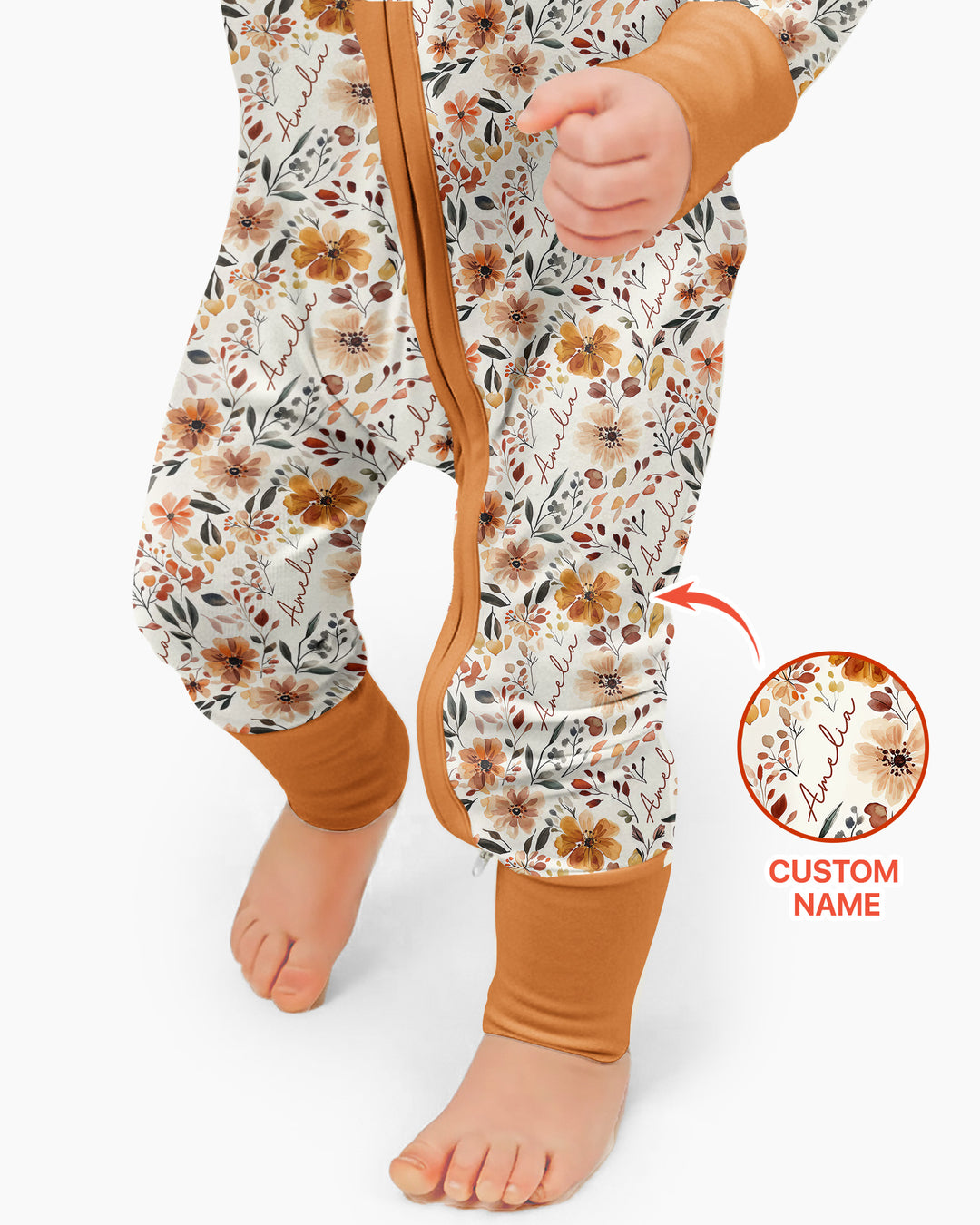 Gerippte Babykleidung mit individuellem Foto - Weich &amp; Skizzenhaft