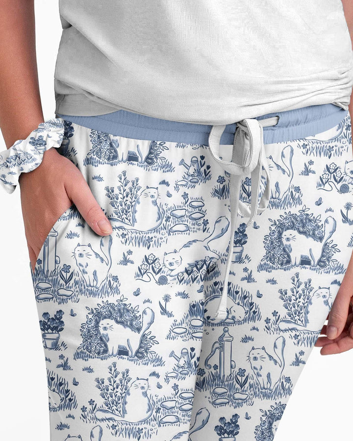 Toile Katzen Bambus Damen Schlafanzug Set