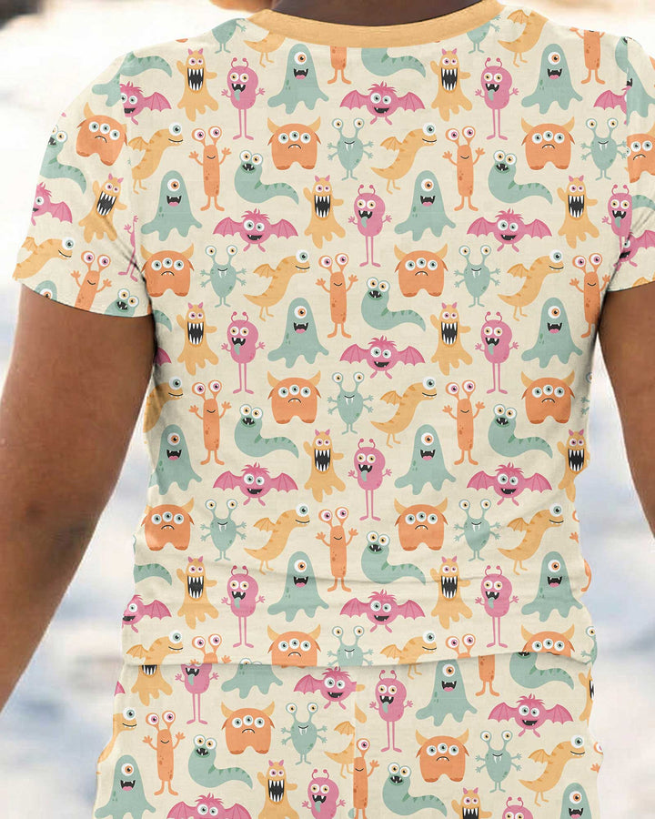 Monster Boo Bash Bamboo Two Piece Short Sleeve Pajama Set