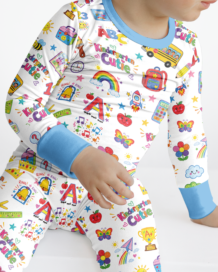 Kindergarten Cutie Bamboo Two Piece Long Sleeve Pajama Set