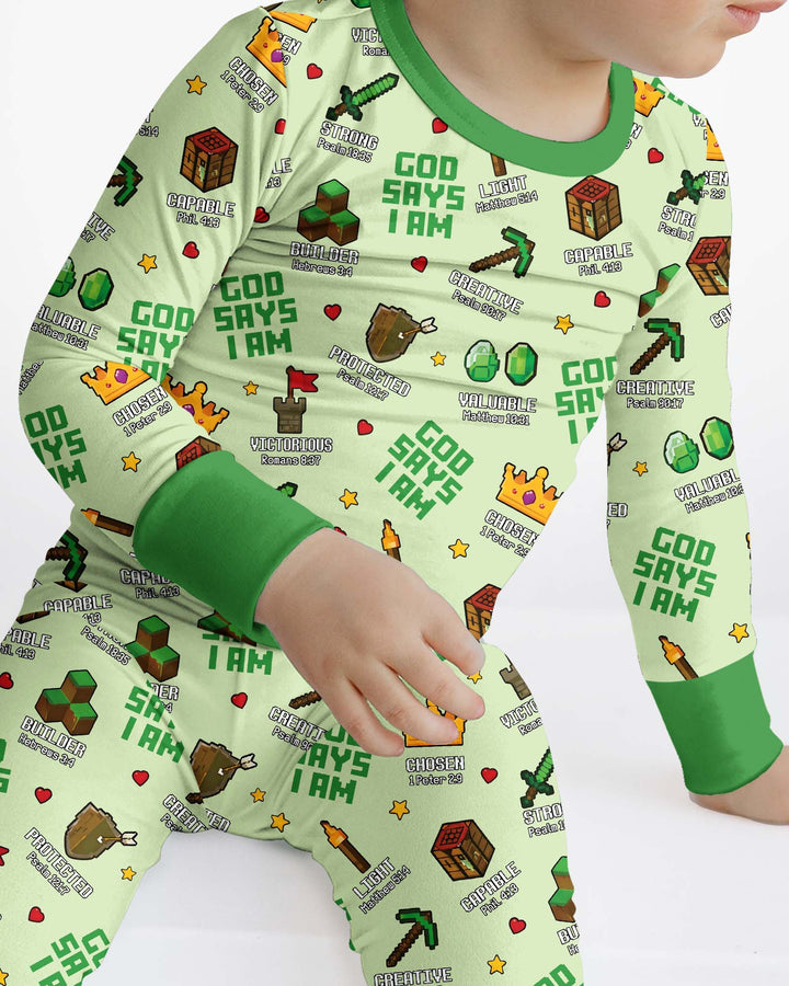 Christian Gamer Bamboo Two Piece Long Sleeve Pajama Set