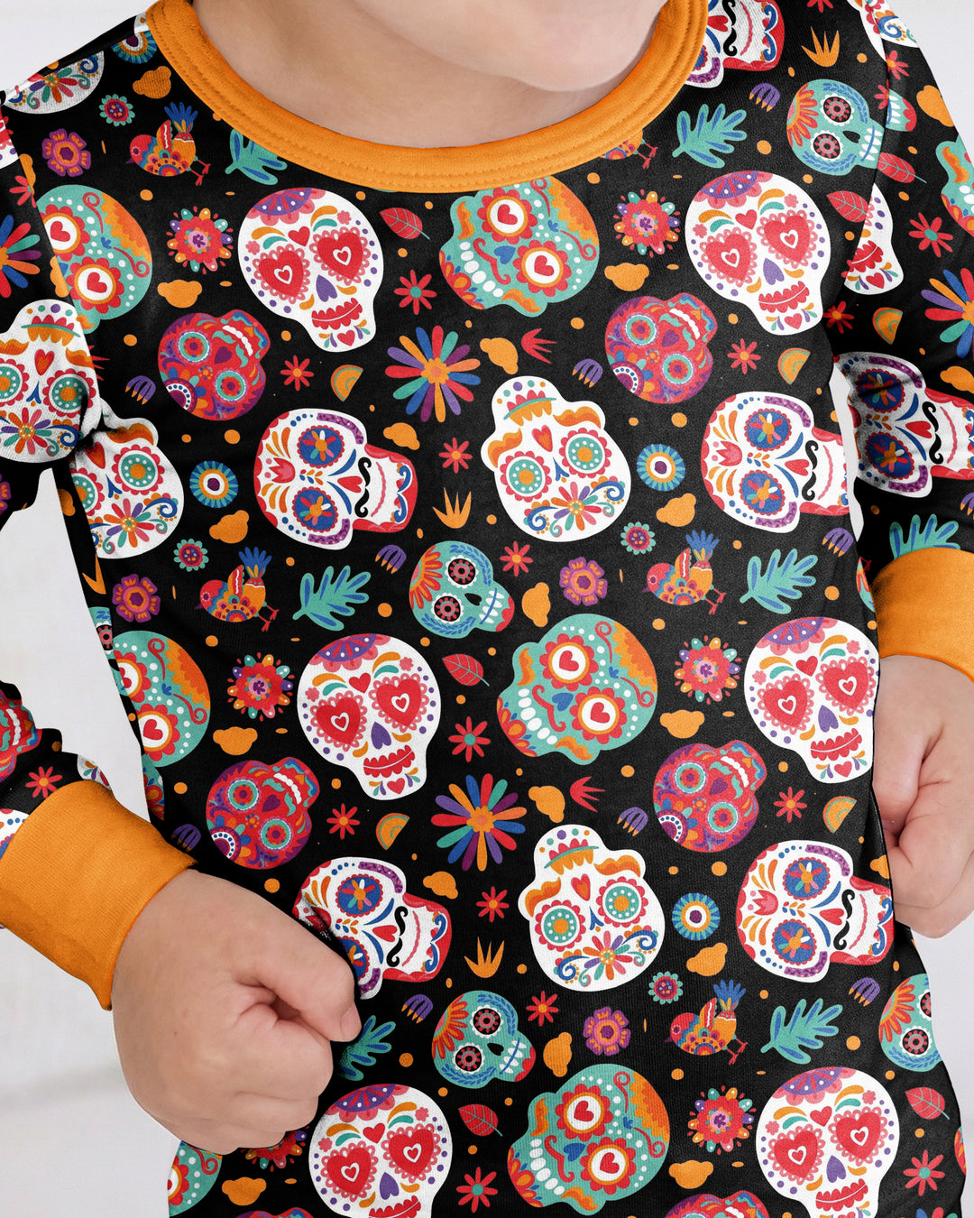 Día de los Muertos Mexico Halloween Bamboo Two Piece Long Sleeve Pajama Set