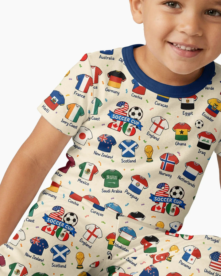 Zweiteiliges, kurzärmliges Pyjama-Set mit Marienkäfern