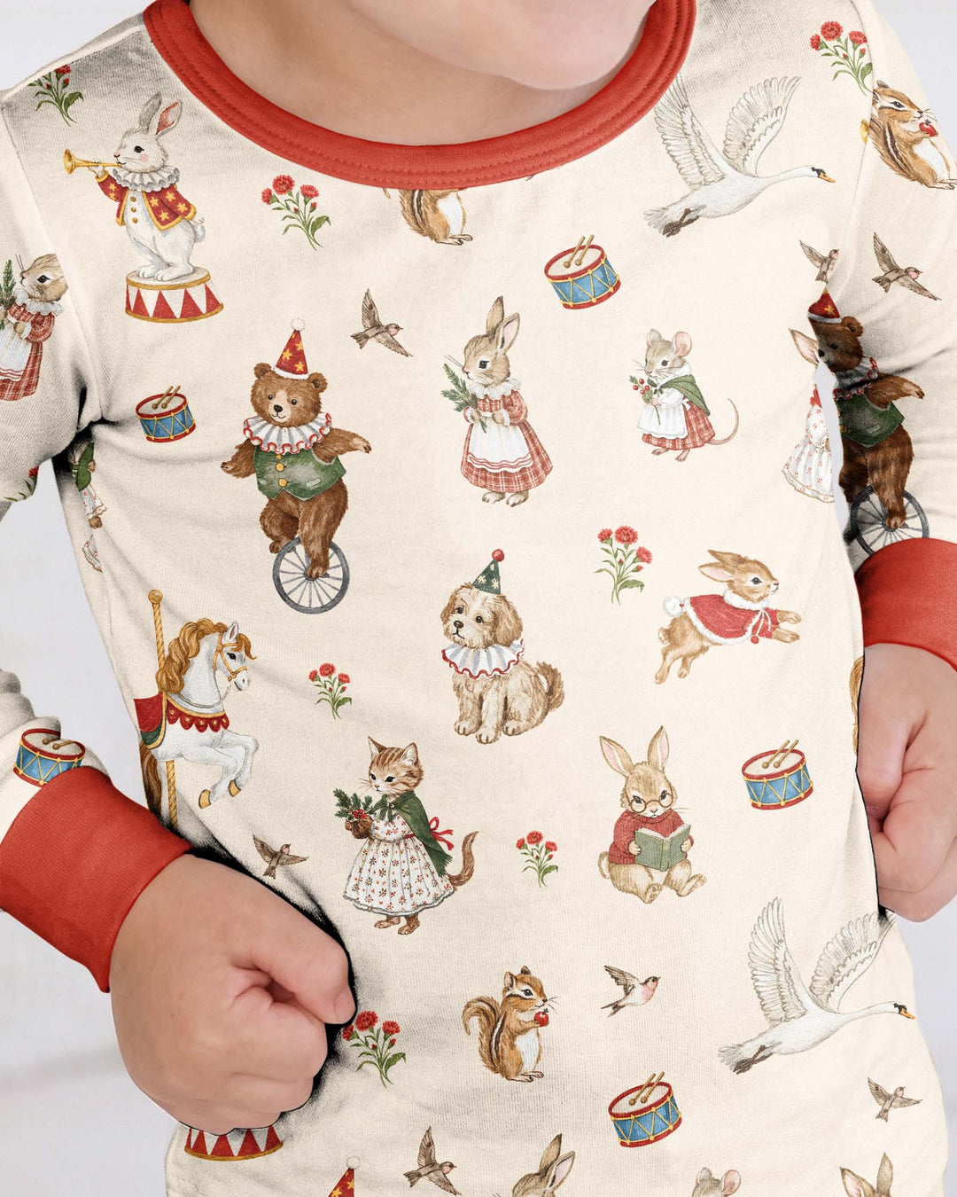 Winter & Vintage Bamboo Two Piece Long Sleeve Pajama Set