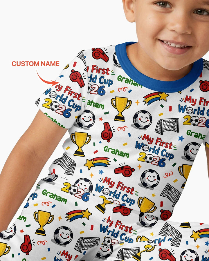 Zweiteiliges, kurzärmliges Pyjama-Set mit Marienkäfern